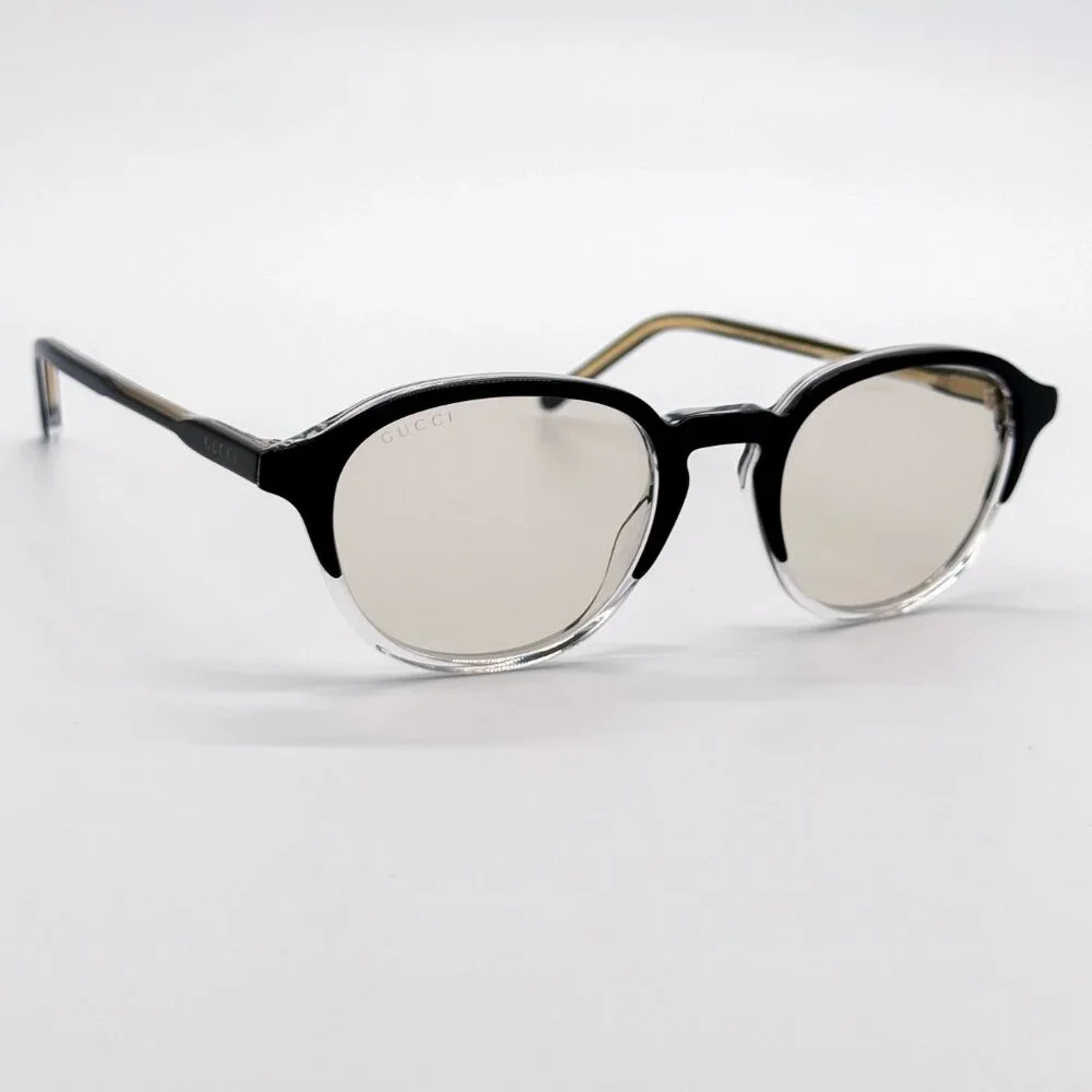 NEW GUCCI SUNGLASSES MEN ROUND BLACK GUCCI GG1212S 002